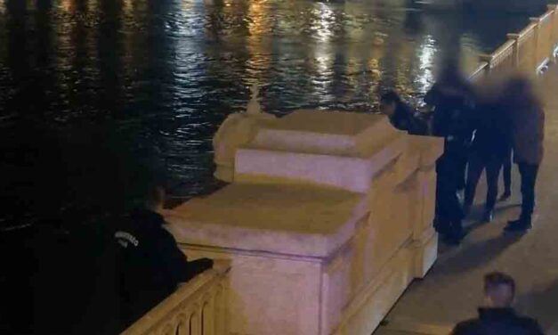 Videón a szívszorító percek, ahogy egy végzetes döntést fontolgató fiatal lányt visszahúznak a Margit hídon