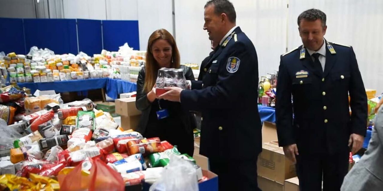 Hat tonna élelmiszert gyűjtöttek össze a budapesti rendőrök a rászorulóknak