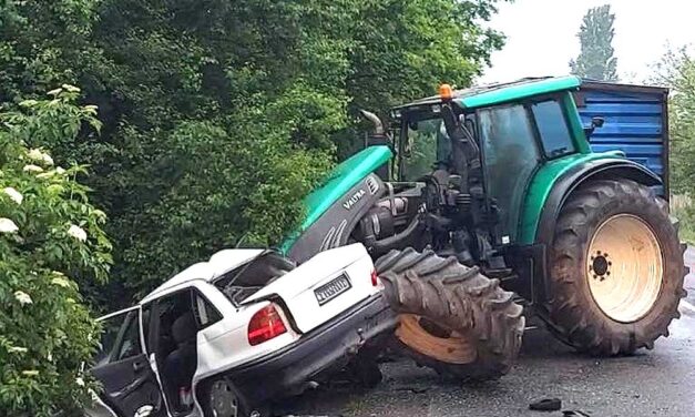 Halálos baleset Nagycserkeszen: szörnyethalt a tiszalöki börtön dolgozója, miután kombájnnal ütközött az autója
