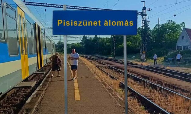 Ismét pisiszünetet tartott a MÁV egyik balatoni járata, közben Lázár János vasútromboló tevékenységéről beszél Vitézy Dávid