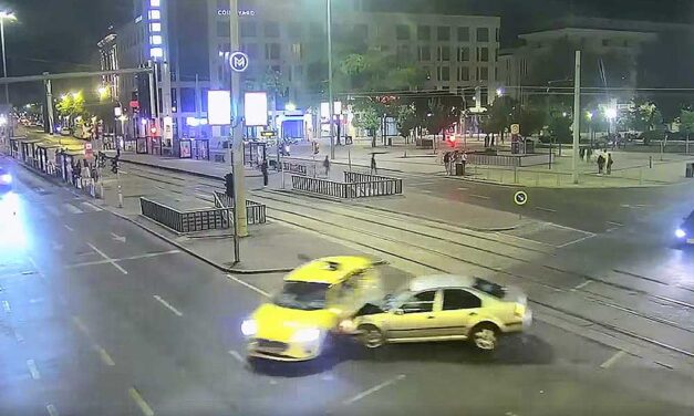 Autósüldözés a belvárosban: menekülés közben taxival ütközött a bedrogozott ámokfutó, elfogták a rendőrök – videó a cikkben