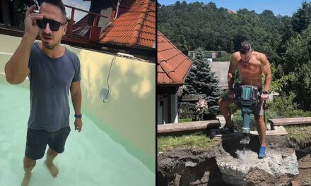 “Az emberek irigyek, mindent leszólnak” – Videón, ahogy sajátkezűleg építi meg kerti luxusmedencéjét Vastag Csaba