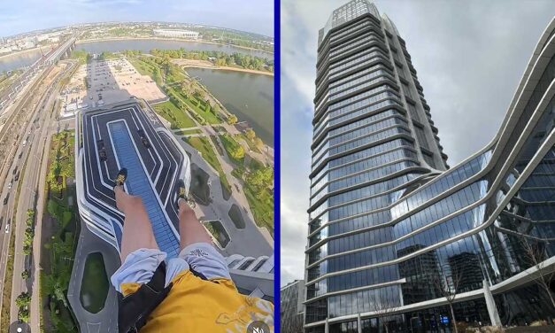 A mélybe vetette magát egy bázisugró a Mol-torony tetejéről, a biztonsági őrök csak bámulták ahogy az ejtőernyővel elrepül