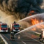 Több hektárnyi terület lángol az M=-es mellett Fonyódon, sebességkorlátozást vezettek be az autópályán