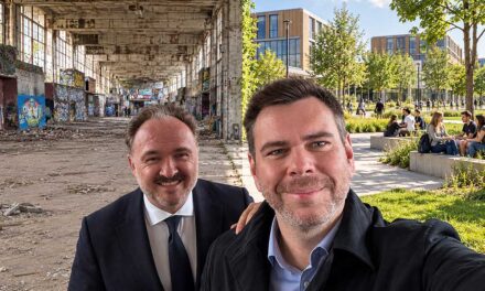Újraindul a Diákváros beruházás Ferencvárosban: Vitézy Dávid az Európai Bizottság biztosával járta be a helyszínt
